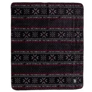 NEW Victoria's Secret Plush Fair Isle Blanket